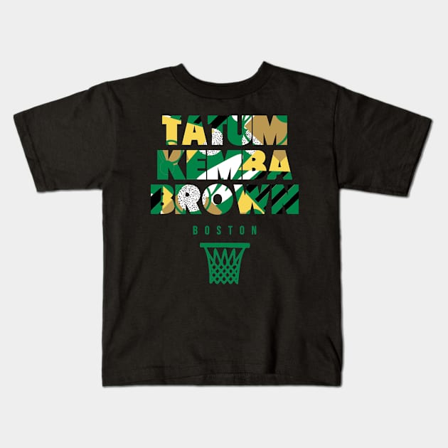 Boston Basketball Trio Kids T-Shirt by funandgames